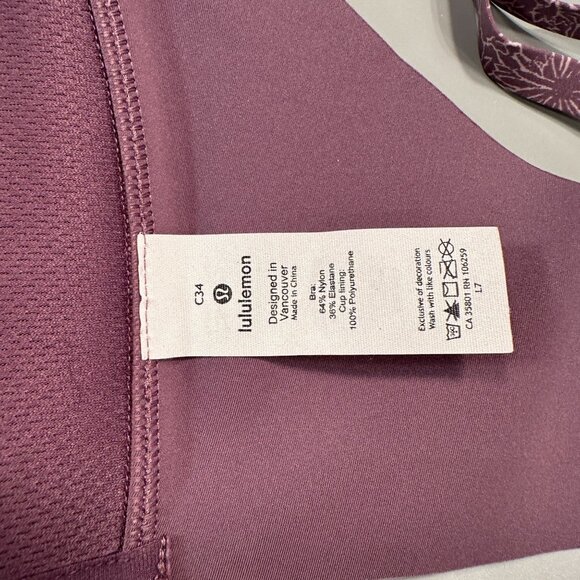Lululemon Athletica Take Shape Sports Bra Floral Wireless Adjustable Stretch - Picture 3 of 14